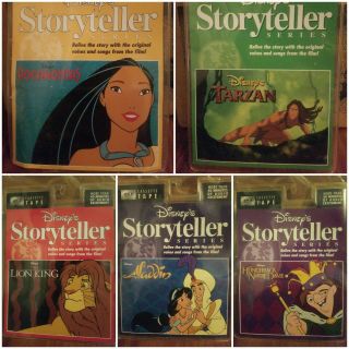 Disney Storyteller Tape Pocahontas Hunchback Of Notre Dame Tarzan Aladdin Lion K
