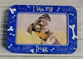 Dog Photo Treat Tin Display I Love My Dog