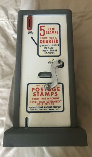Vintage Postage Stamp Machine Co Ny Vending Machine 5 Cents 1960’s Special