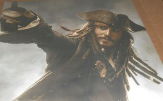 Pirates of the Caribbean At World’s End Jack Sparrow Movie Poster 34x22 RARE 2