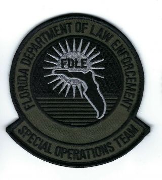 Fdle Florida Dept.  Of Law Enforcement Special Operations Team Od Green Patch