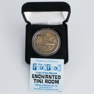Disney Park Pack Limited Edition Enchanted Tiki Room Coin W/