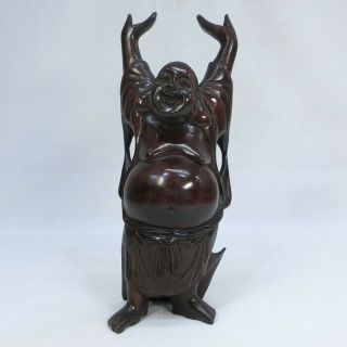 B947: Chinese Hard Wood Carving Ware Budai Statue With Good Taste And Quality