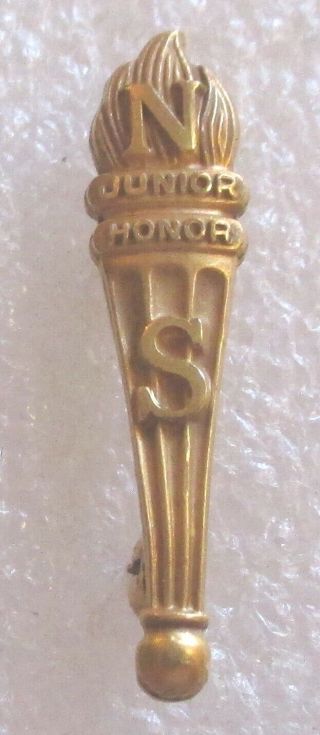 Vintage National Junior Honor Society Member Pin - Gold Filled Njhs