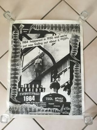 Vintage Dead Kennedys 1984 Years Concert Promo Poster Tsol Winston Smith