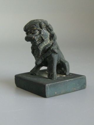 Fine Old Antique Chinese Bronze Foo Dog Artist Scholar Seal Stamp For Painting