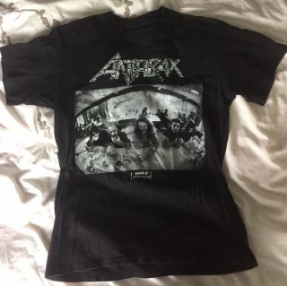 Vintage 1993 Anthrax Sound Of White Noise Short Sleeve Large T - Shirt