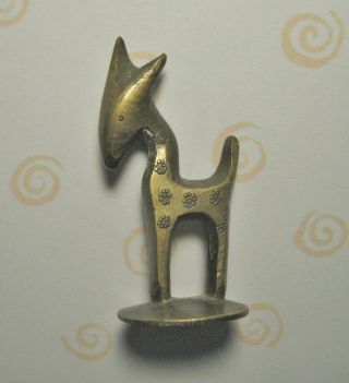 Vintage Brass Donkey Figure