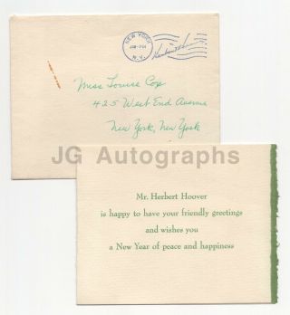 Herbert Hoover - 31st U.  S.  President - Official Years Card