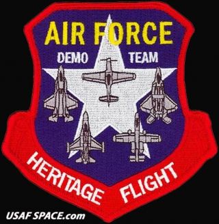 Usaf Demo Team - Heritage Flight - P - 51 - F - 35 - F - 22 - F - 16 & A - 10 - Patch