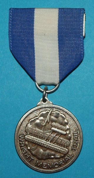 Wright Memorial Trail Medal Blue & White Ribbon - - Boy Scouts X139