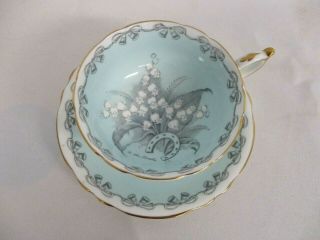 Vintage Paragon To The Bride Lily Of The Valley Horseshoe Luck Tea Cup & Saucer