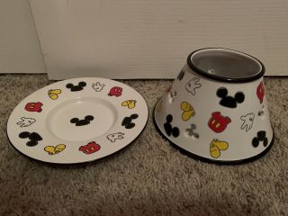 Walt Disney Gourmet Mickey Mouse Ceramic Candle Lamp Shade & Holder Topper