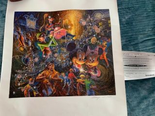 Disney Limited Edition Light Magic Signed Charles Boyer Lithograph Print W