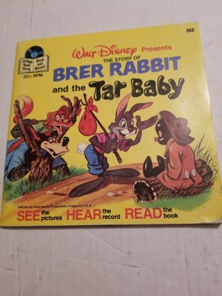 Walt Disney Presents " The Story Of Brer Rabbit And The Tar Baby " W/ Record