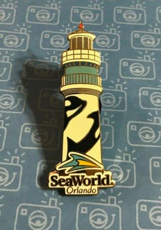 Vintage Very Rare Sea World Shamu Whale Lighthouse Collectible Pin