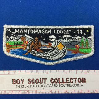 Boy Scout Oa Mantowagan Lodge 14 S9 Order Of The Arrow Flap Patch