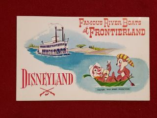 Disneyland Extremely Rare Chip & Dale Frontierland Vintage Post Card