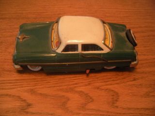 Vintage Toy Green Car Made In Japan Battery Operated White Top G.  B.  C Rear Tire