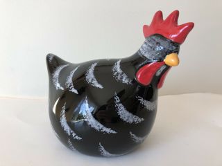 Home Essentials Chicken Hen House Black White Rooster Country Farmhouse 5.  5 "