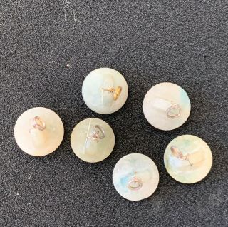 Vintage Chinese White Jade Shank Buttons (k18)