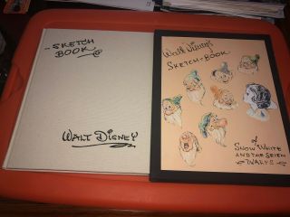Walt Disney Sketch Book Snow White & The 7 Dwarves 1993 Limited Edition Of 2500