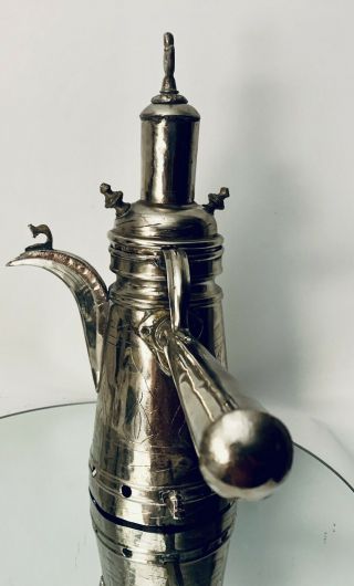Antique copper Turkish Ottoman Middle eastern Islamic Dallah Arab Coffee Pot 2