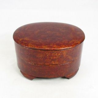 B646: Japanese Old Tier Of Lacquered Boxes Jubako With Good Tone And Pattern