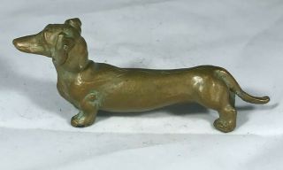 Vintage Mcclelland Barclay Figure Solid Bronze Signed Dachshund Dog