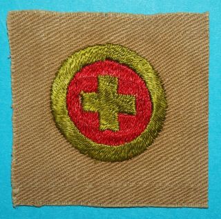 First Aid Type A Merit Badge - Full Square - Bsa Logo Back - Boy Scouts H431