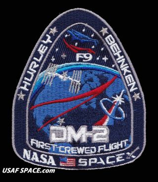 Authentic Spacex Dm - 2 First Crewed Flight - F9 Iss Nasa Space Mission Patch