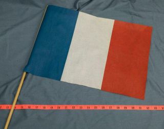 Vintage French France Flag Parade Waver 11 " X17 " Dq