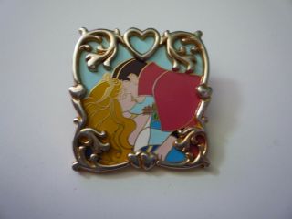 Disney Sleeping Beauty Prince Phillip Heart Frame Kiss Pin