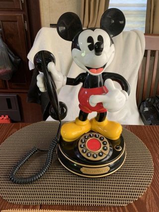 Vintage Walt Disney Mickey Mouse Telephone Telemania Animated & Talking