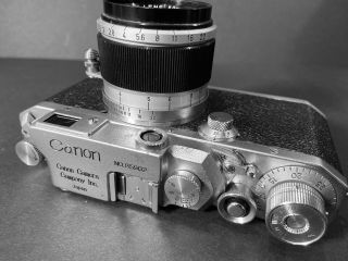 Vintage Canon Iiia Rangefinder Camera W 50mm F1.  8 L39 Len
