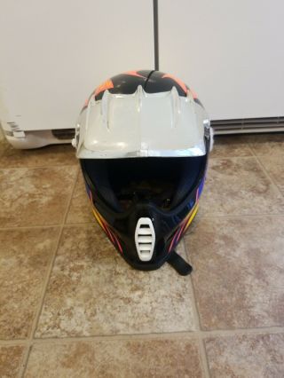 Vintage Shoei Motocross Helmet Troy Lee Xxl 7 7/8 - 8