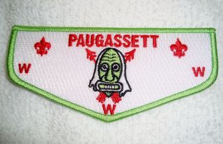Oa Paugassett Lodge 553 Housatonic Council Scout Patch Green Dance Mask Flap