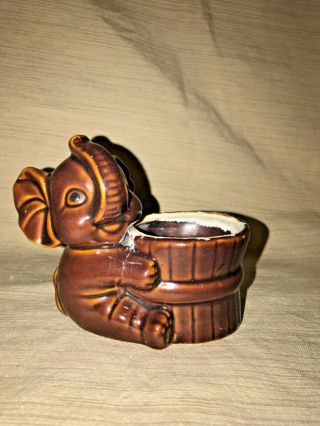 Vintage Ceramic Elephant Toothpick/candle Holder