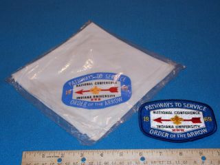 Boy Scouts Order Of The Arrow 1969 Noac Patch And Neckerchief Set -