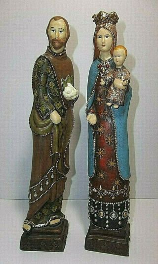 Vintage Kurt S Adler Holy Family Joseph Mary Baby Jesus Nativity 12.  75 "