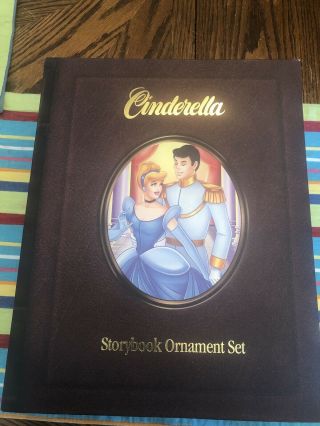Walt Disney Cinderella Storybook Ornament 8 Piece Box Set