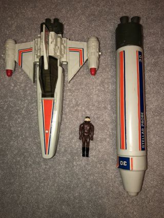 Battlestar Galactica Vintage 1978 Stellar Probe With Missiles And Pilot