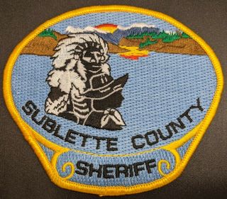 Sublette County Wyoming Sheriff Patch Wy Police Enforcement Safety Patrol Agency