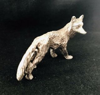 Pewter What Does The Fox Say Highly Detailed Silver Metal Statue Figurine H