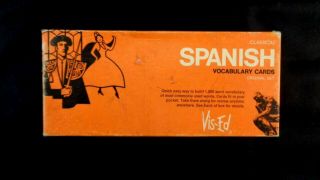 Vintage Vis - Ed Spanish Vocabulary Cards Flash Cards Full Set