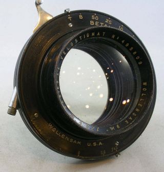 Vintage Wollensak Series Ii Velostigmat 9 - 1/2 " F/4.  5 Lens In Betax Shutter