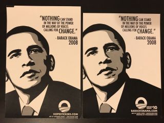 Barack Obama Hope 2008 Shepard Fairey David Choe Art Sticker 2