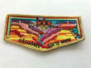 Boy Scouts Oa Chee Dodge Lodge 503 S13 Death Flap Patch