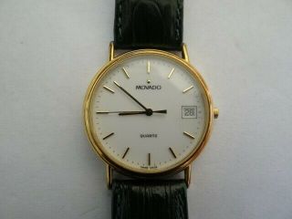 Fine Authentic Vintage Movado 87 - A4 - 885 K Dress Quartz Watch With Date
