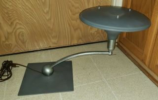 Vtg Mid Century Sight Light Flying Saucer UFO Swivel Desk Lamp Metal M G Wheeler 3